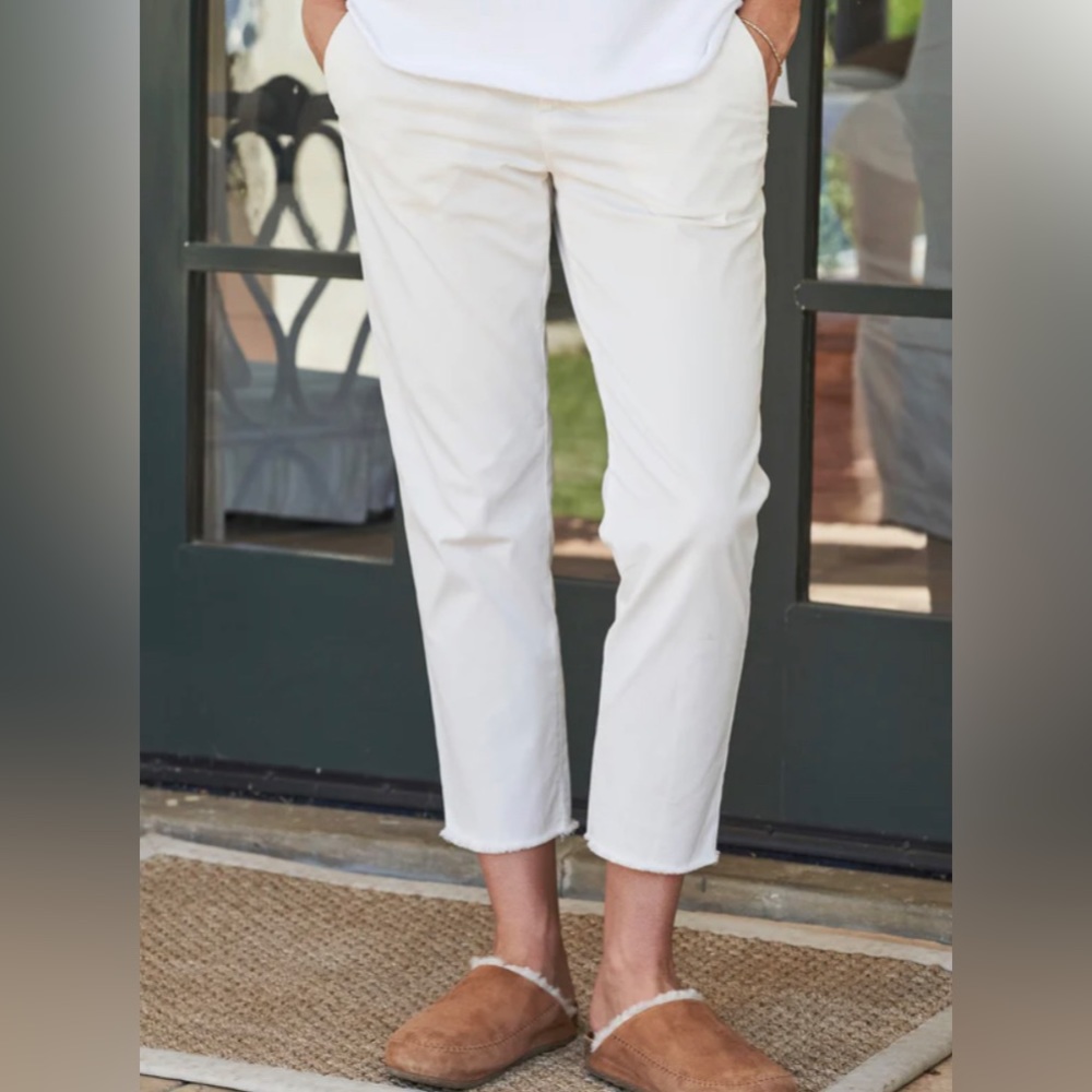 Frank & Eileen The Italian Chino size 6 pale grey color in stretch twill fabric